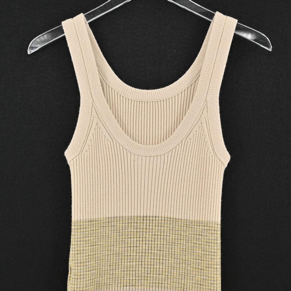 Anthropologie Jo Ribbed Knit Tank Womens Size XS Beige Striped Textured Bohemian - Picture 10 of 12